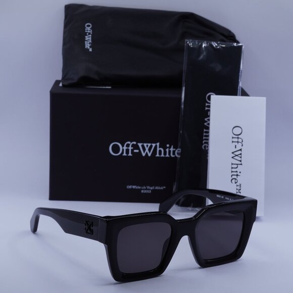 Off-White OERI13I JACKSON 1307 Square Sunglasses – Black/Dark Grey - Picture 1 of 10